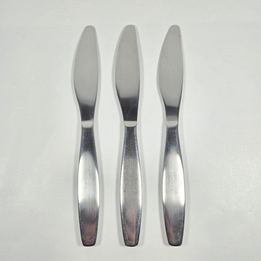 GS Gourmet Settings Non Stop Dinner Knives Flatware Stainless‎ Steel Lot of 3 - Picture 2 of 3